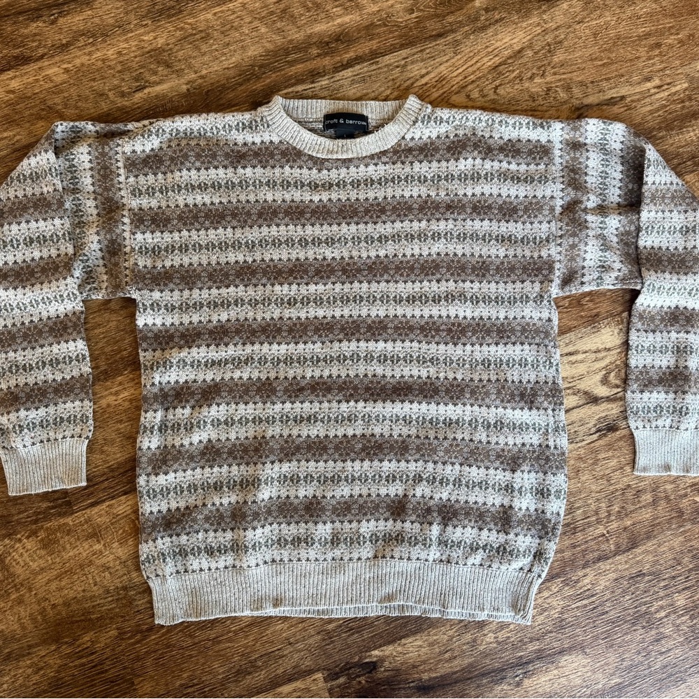 Vintage 90s Croft and barrow cotton blend fair isle sweater large